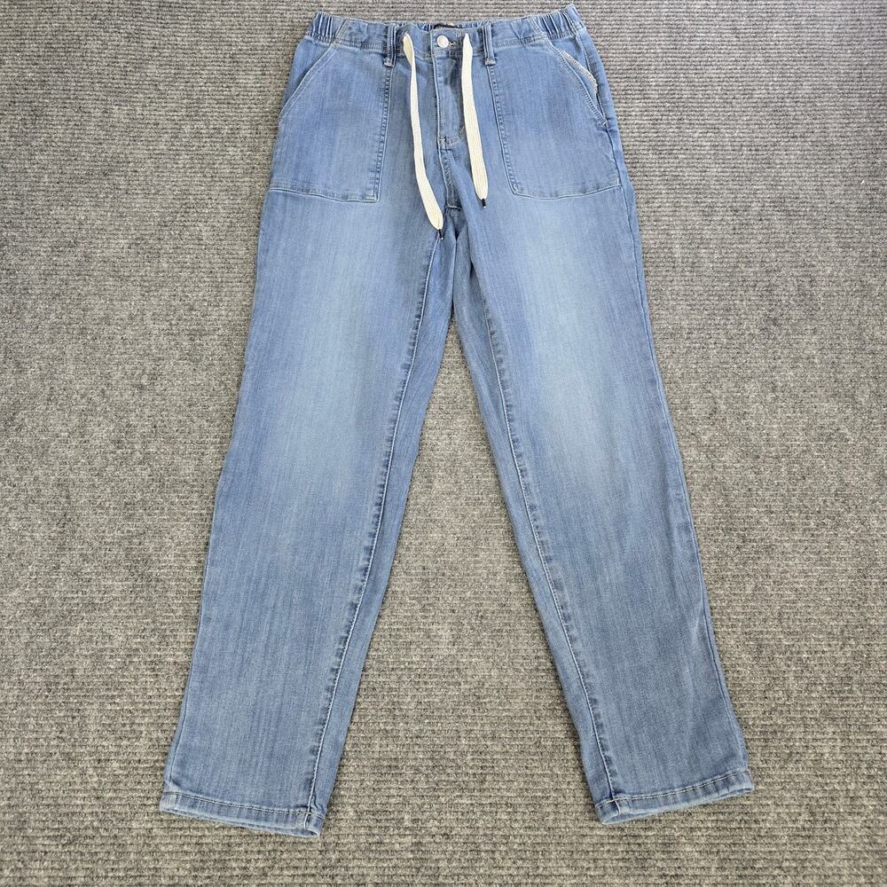 Judy Blue Jeans Womens 28x30 Light Wash Drawstring Denim Jogger Utility